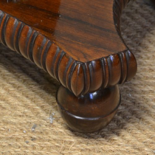fig 2. Striking William IV Rosewood Antique Tea Table