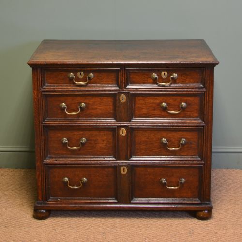 Early 18th Century Country House Antique Oak Chest of Drawers