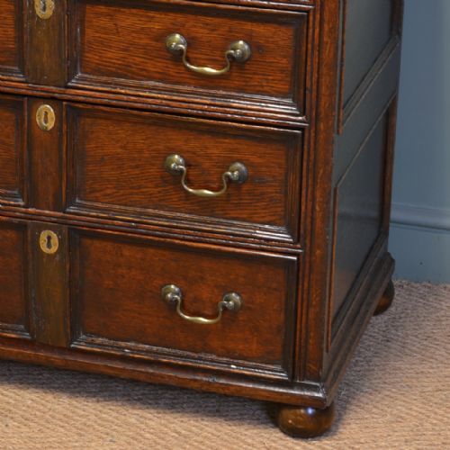 fig 1. Early 18th Century Country House Antique Oak Chest Of Drawers