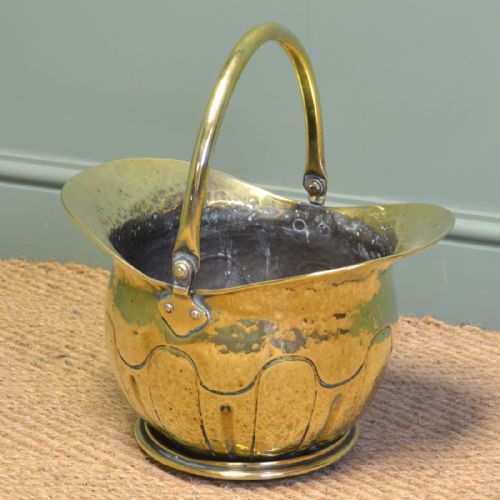 
Decorative Victorian Brass Antique Coal Bucket 
