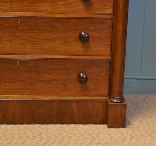fig 1. Stunning Victorian Figured Mahogany Antique Scottish Chest