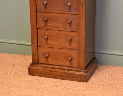 fig 1. Victorian Oak Antique Wellington Chest