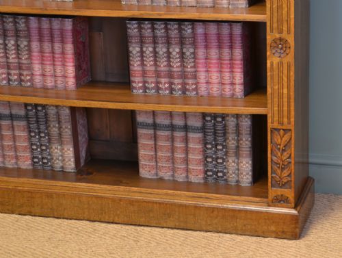 fig 1. Quality Arts & Crafts Victorian Oak Large Open Bookcase