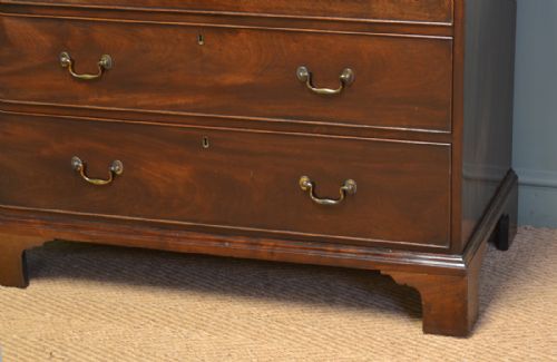 fig 1. Quality Country House George III Antique Mahogany Chest Of Drawers