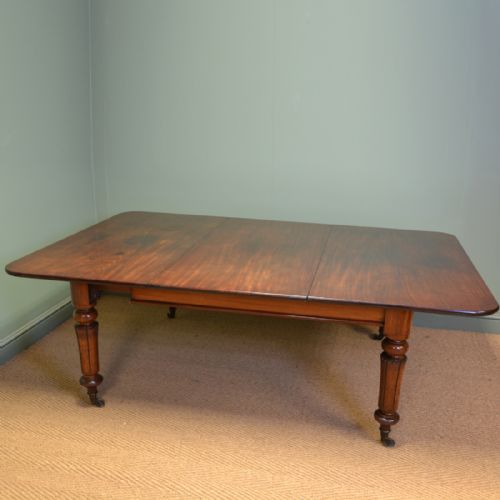 Quality Country House Extending Cuban Mahogany Regency Antique Dining Table