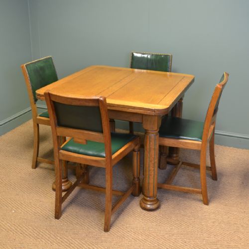 fig 1. Spectacular Heals Style Art Deco Oak Antique Dining Set