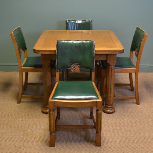 fig 2. Spectacular Heals Style Art Deco Oak Antique Dining Set