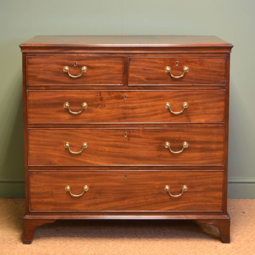 Country House Georgian Mahogany Antique Chest of  Drawers
