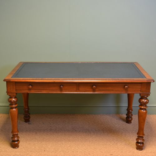 Spectacular Quality Victorian Large Antique Mahogany Writing Table