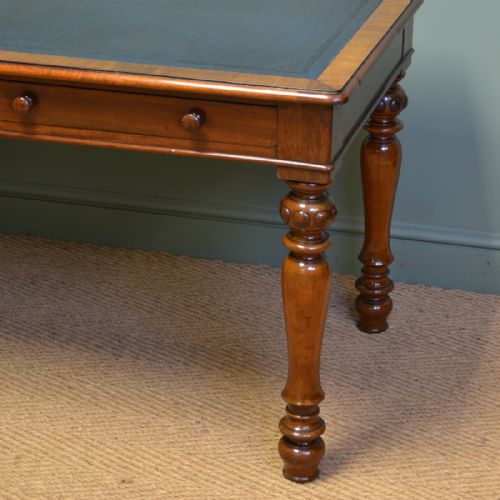 fig 1. Spectacular Quality Victorian Large Antique Mahogany Writing Table