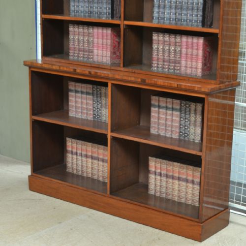 fig 1. Huge Victorian Mahogany Antique Library Open Bookcase