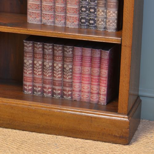 fig 1. Quality Victorian Antique Oak Open Bookcase