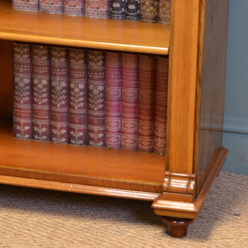 fig 1. Quality Victorian Walnut Antique Open Bookcase