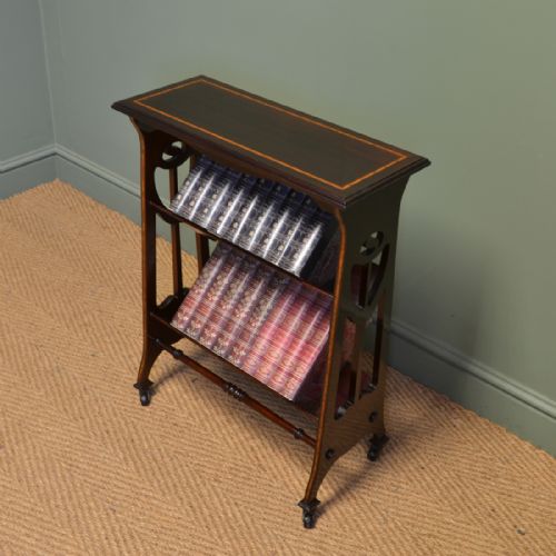Quality Edwardian Mahogany Art Nouveau Antique Book Stand