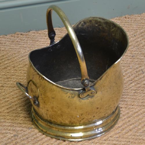 fig 1. Small Victorian Brass Antique Coal Bucket