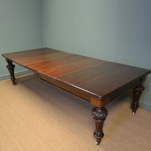 
Huge Victorian Characterful Walnut Antique Extending Dining Table
