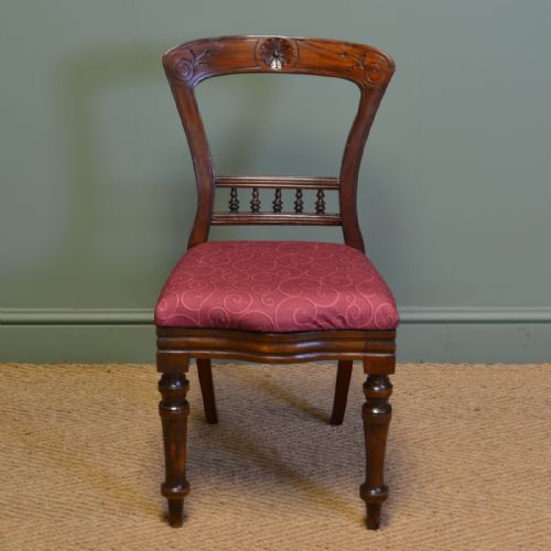 fig 1. Set of Ten Victorian Mahogany Antique Dining Chairs