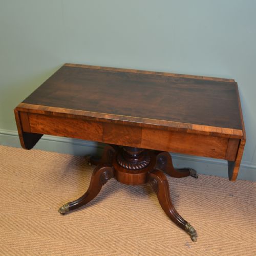 fig 1. Regency Mahogany Cross Banded Antique Sofa Table