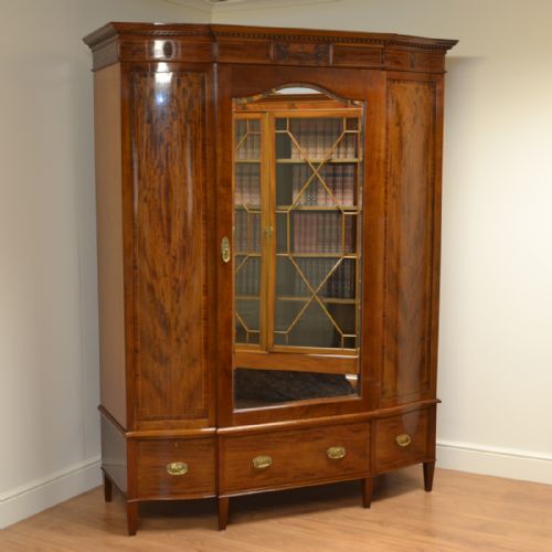 Spectacular High Quality Figured Mahogany Victorian Antique Wardrobe