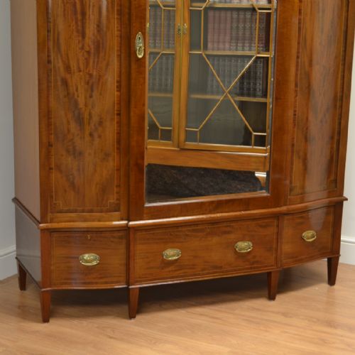 fig 1. Spectacular High Quality Figured Mahogany Victorian Antique Wardrobe