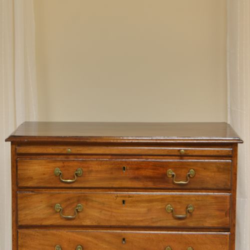 fig 1. Small George III Quality Antique Chest Of Drawers with Brushing Slide