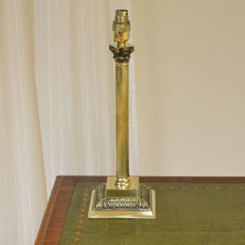 Super Antique Brass Corinthian Column Lamp Base