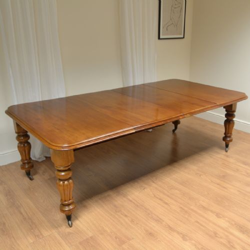
Large Walnut Extending Antique Wind  Out Victorian Dining Table
