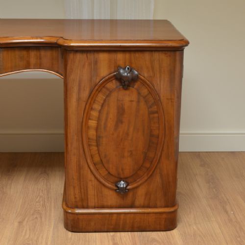 fig 1. Spectacular Serpentine Fronted Antique Victorian Pedestal Sideboard