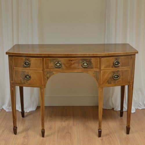 Fine Quality Regency Mellow Mahogany Bow Fronted Antique Sideboard