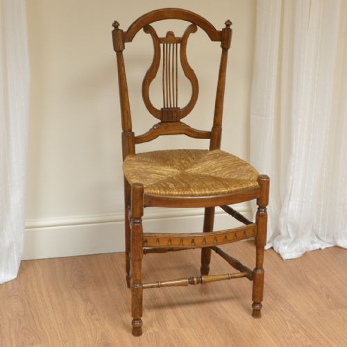 fig 2. Unusual Set of 8 French Antique Oak Chairs