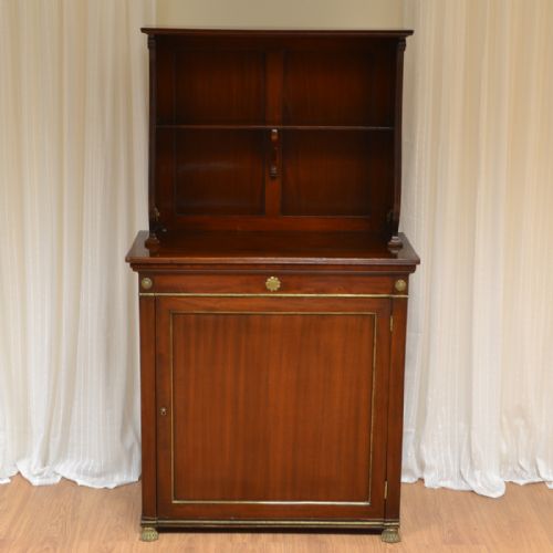 Spectacular Regency Mahogany Antique Chiffonier with Decorative Brass