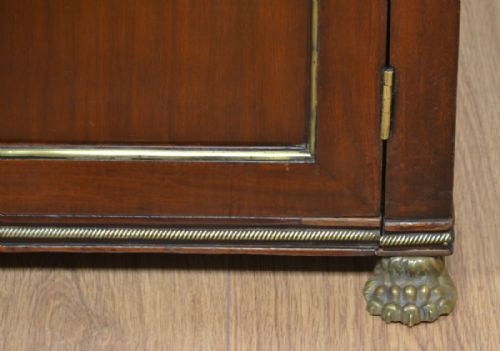 fig 1. Spectacular Regency Mahogany Antique Chiffonier with Decorative Brass