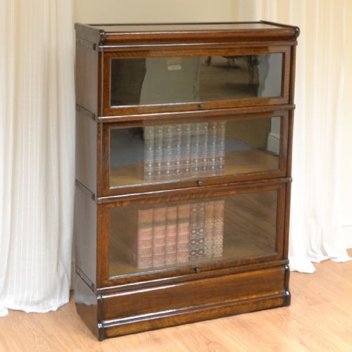 Spectacular Edwardian Oak Antique Globe Wernicke Bookcase