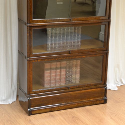 fig 1. Spectacular Edwardian Oak Antique Globe Wernicke Bookcase