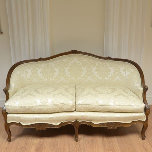 Stunning Quality Victorian Oak Upholstered Antique Settee