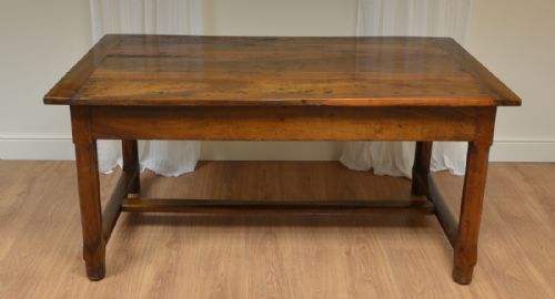 fig 1. French Cherrywood Victorian Antique Refectory Farm House Table