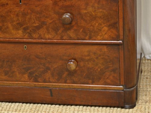 fig 1. Victorian Country House Figured Mahogany Antique Chest Of Drawers
