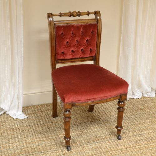 fig 1. Set of Six Victorian Walnut Antique Dining Chairs