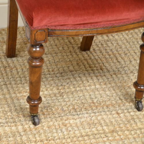 fig 2. Set of Six Victorian Walnut Antique Dining Chairs