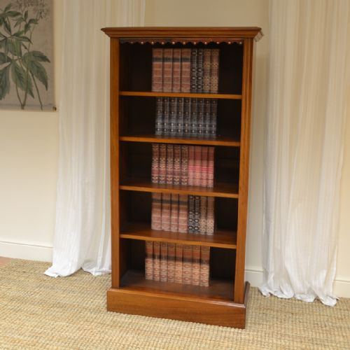 fig 1. Tall Slim Victorian Mahogany Antique Open Bookcase