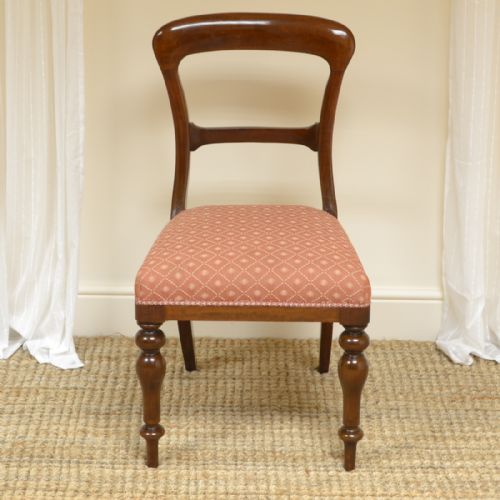 fig 1. Fine Quality Set Of Six Victorian Mahogany Antique Dining Chairs
