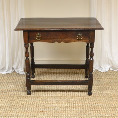 Eighteenth Century Period Oak Antique Low Boy / Side Table