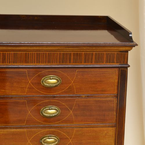 fig 2. Striking Figured Mahogany Edwardian Inlaid Antique Music Cabinet