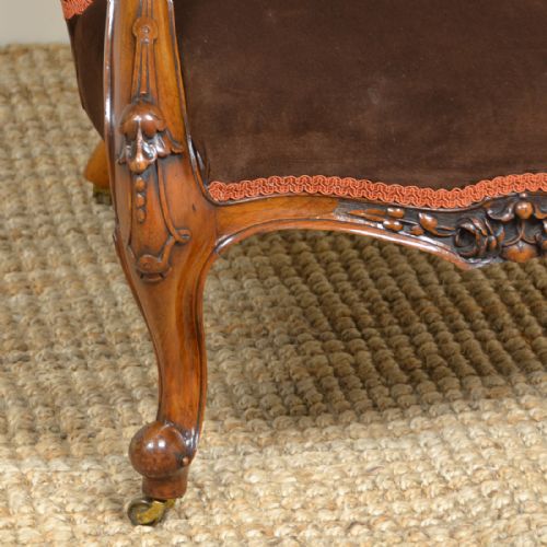 fig 1. High Quality Victorian Walnut Antique Arm Chair