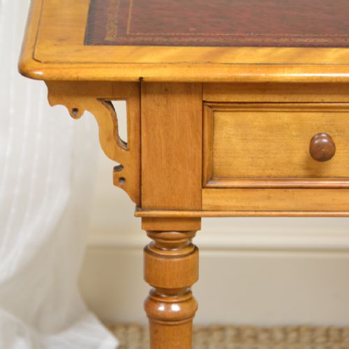 fig 1. Unusual Victorian Satin Birch Antique Writing Table