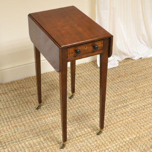 Unique Small Regency Mahogany Antique Baby Pembroke Table