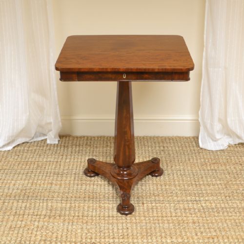 Stunning William IV Antique Mahogany Pedestal Occasional Table