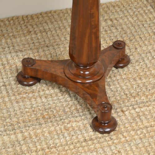 fig 1. Stunning William IV Antique Mahogany Pedestal Occasional Table 