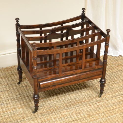Spectacular Regency Rosewood Antique Canterbury
