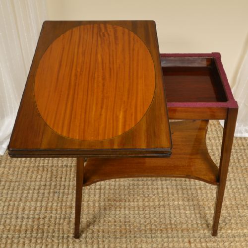 fig 1. High Quality Edwardian Inlaid Antique Card Table